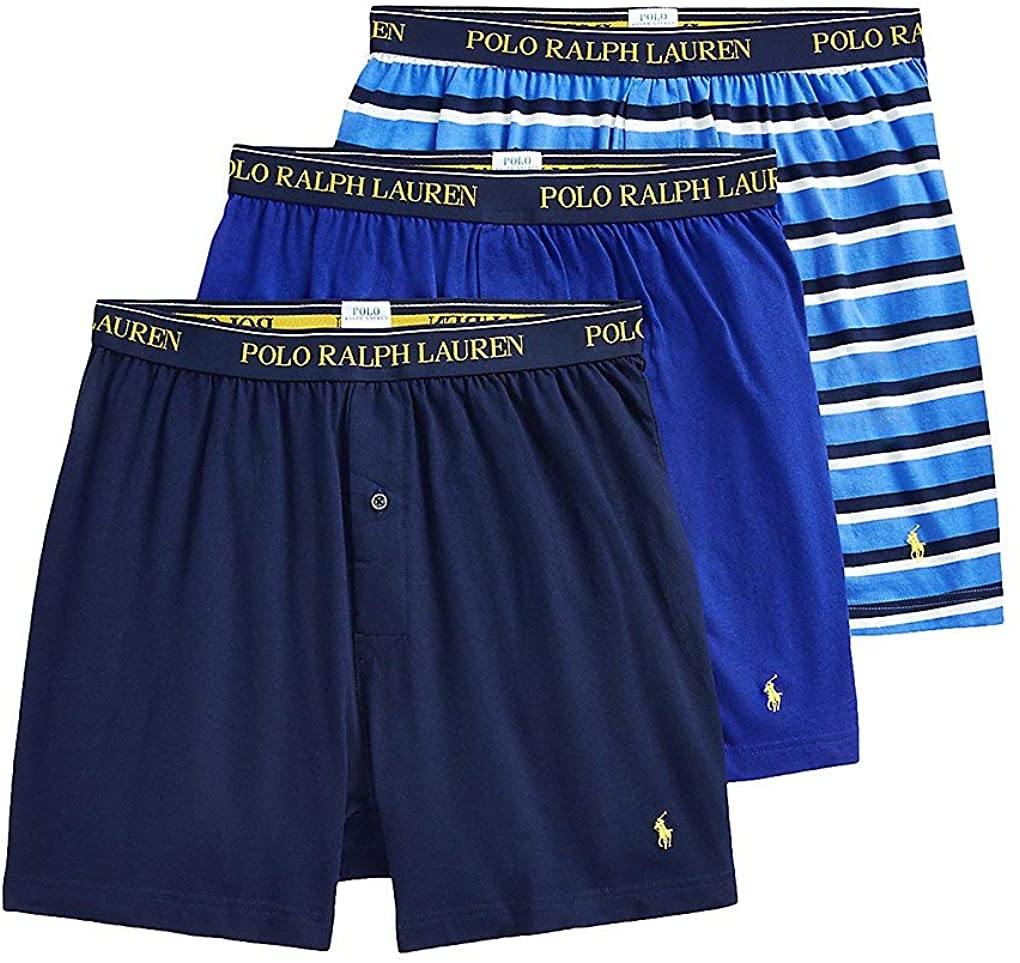 Polo Ralph Lauren Classic Fit w/Wicking 3-Pack Knit Boxers