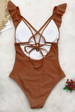 
                        
                          Cargar imagen en el visor de la galería, CUPSHE Women's One Piece Swimsuit Ruffle Deep V Neck Strappy Swimwear Bathing Suits
                        
                      
