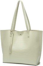
                        
                          將圖片載入圖庫檢視器 Women's Soft Faux Leather Tote Shoulder Bag from Dreubea, Big Capacity Tassel Handbag
                        
                      