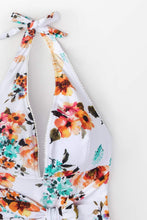 
                        
                          Load image into Gallery viewer, CUPSHE Women's Tie Waist Floral Print One Piece Swimsuit Halter Swimwear - JOY2ESpree
                        
                      