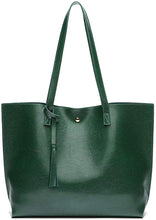 
                        
                          將圖片載入圖庫檢視器 Women's Soft Faux Leather Tote Shoulder Bag from Dreubea, Big Capacity Tassel Handbag
                        
                      
