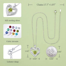 
                        
                          Cargar imagen en el visor de la galería, CDE Forever Love Heart Women Necklace 925 Sterling Silver Rose Gold Plated Birthstone Pendant Necklaces for Women - JOY2ESpree
                        
                      
