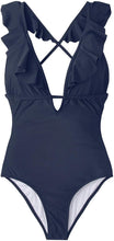 
                        
                          Cargar imagen en el visor de la galería, CUPSHE Women's One Piece Swimsuit Ruffle Deep V Neck Strappy Swimwear Bathing Suits
                        
                      