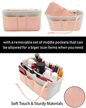 
                        
                          Load image into Gallery viewer, Felt Fabric Purse Tote Diaper Bag Organizer Insert Bag in Bag with Zipper Inner Pocket For Neverfull Speedy
                        
                      