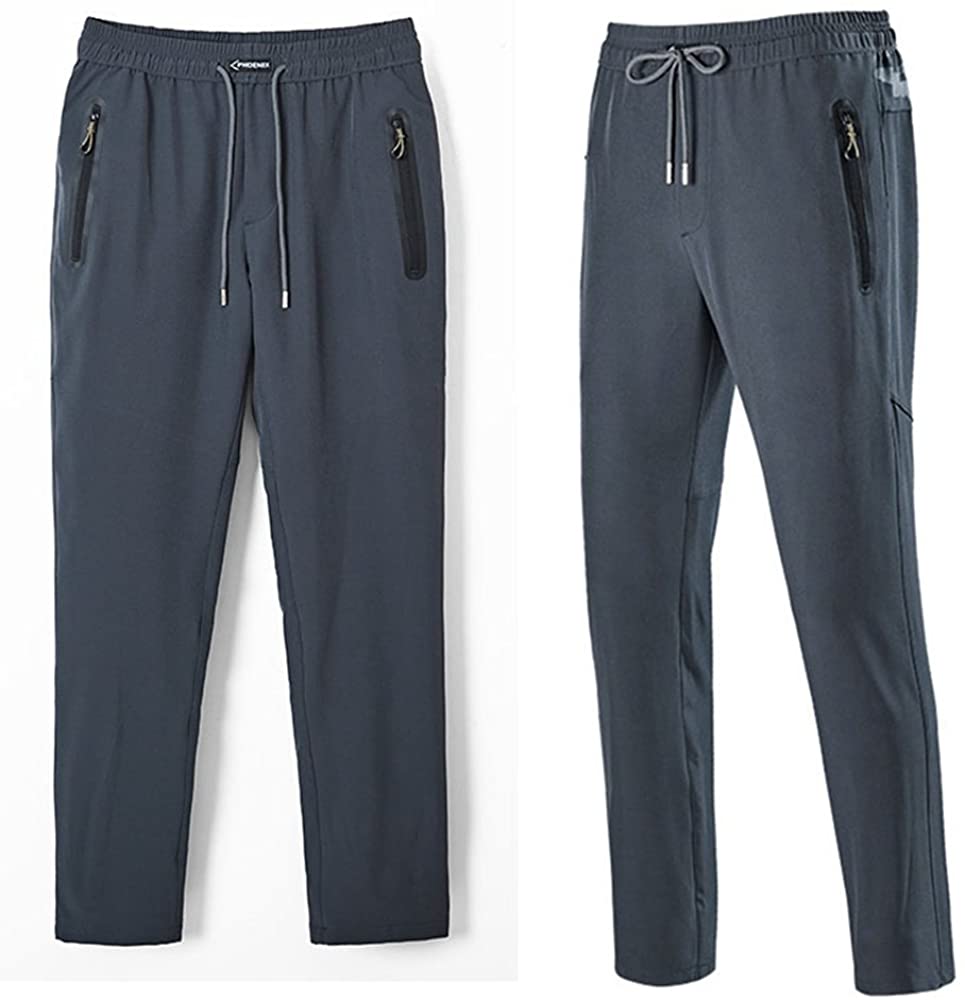 Rdruko Men's Jogger Casual Pants Lightweight Breathable Quick Dry Hiking Running Outdoor Sports Pants