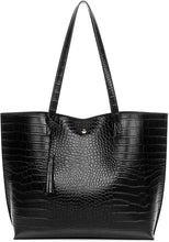 
                        
                          將圖片載入圖庫檢視器 Women's Soft Faux Leather Tote Shoulder Bag from Dreubea, Big Capacity Tassel Handbag
                        
                      