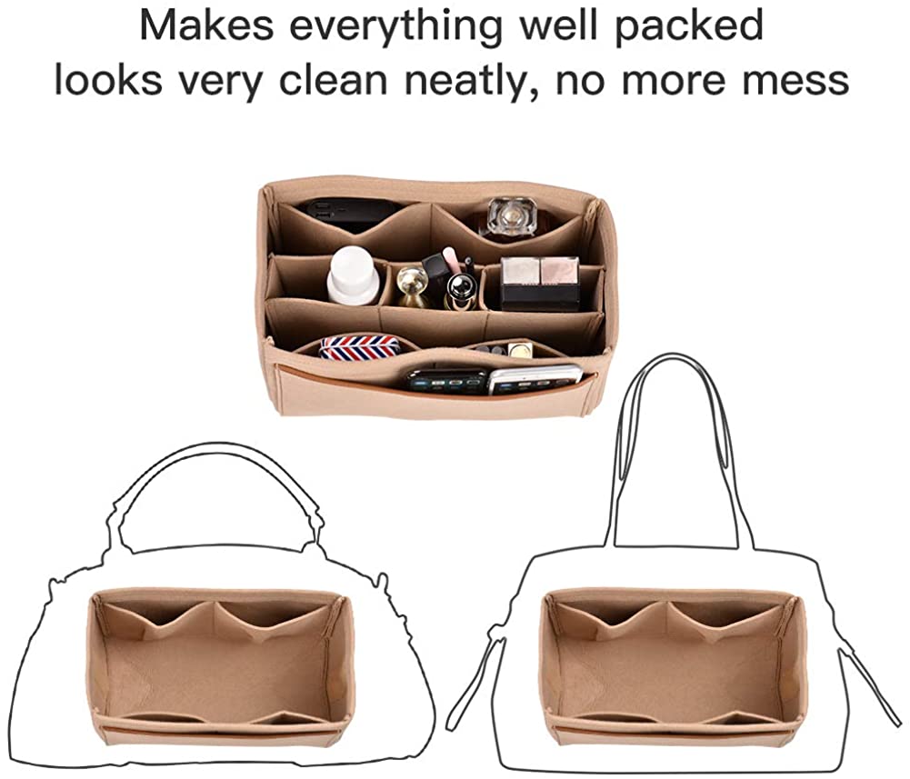 Felt Insert Bag Organizer Bag in Bag Handbag Fit LV Speedy Neverfull Longchamp