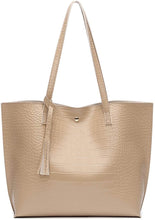 
                        
                          將圖片載入圖庫檢視器 Women's Soft Faux Leather Tote Shoulder Bag from Dreubea, Big Capacity Tassel Handbag
                        
                      