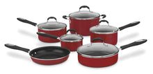 
                        
                          गैलरी व्यूवर में इमेज लोड करें, Cuisinart Advantage Nonstick 11-Piece Cookware Set, Red - JOY2ESpree
                        
                      