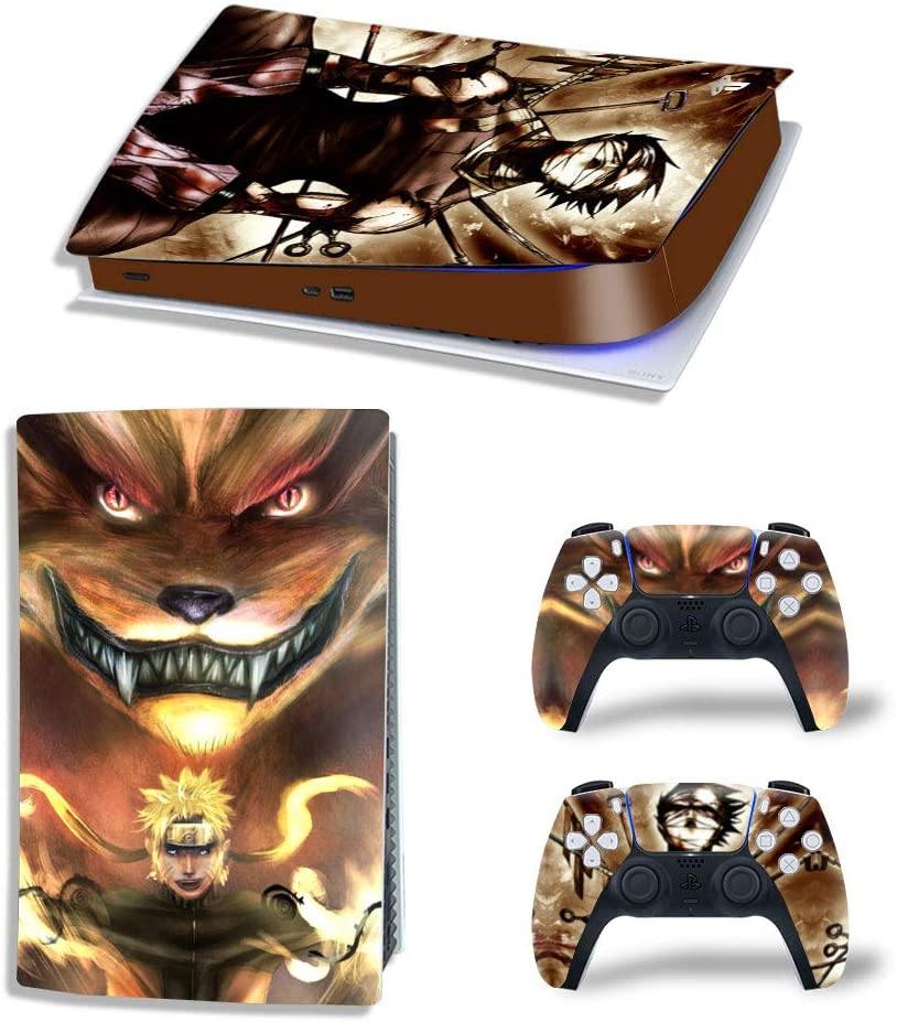 Mmoptop PS5 Skin for Playstation 5 Disc Version Console and Controller Vinyl Cover Skins Wrap - Black Pan-Ther - JOY2ESpree