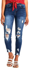 
                        
                          गैलरी व्यूवर में इमेज लोड करें, Resfeber Women's Ripped Boyfriend Jeans Cute Distressed Jeans Stretch Skinny Jeans with Hole
                        
                      