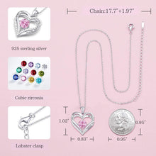 
                        
                          Cargar imagen en el visor de la galería, CDE Forever Love Heart Women Necklace 925 Sterling Silver Rose Gold Plated Birthstone Pendant Necklaces for Women - JOY2ESpree
                        
                      