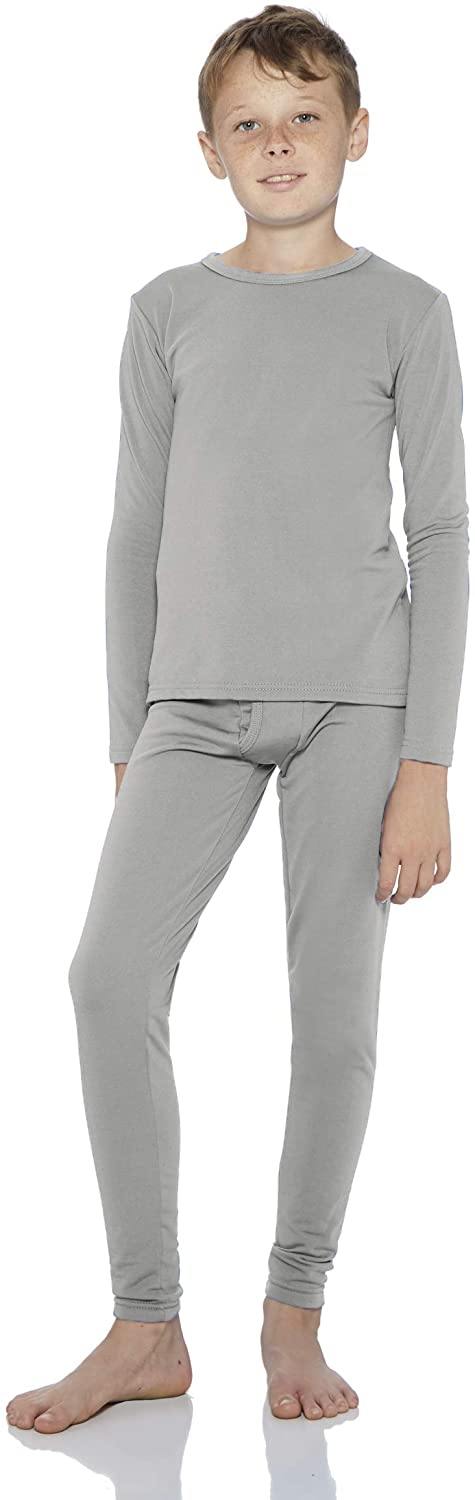 Rocky Thermal Underwear for Boys Fleece Lined Thermals Kids Base Layer Long John Set