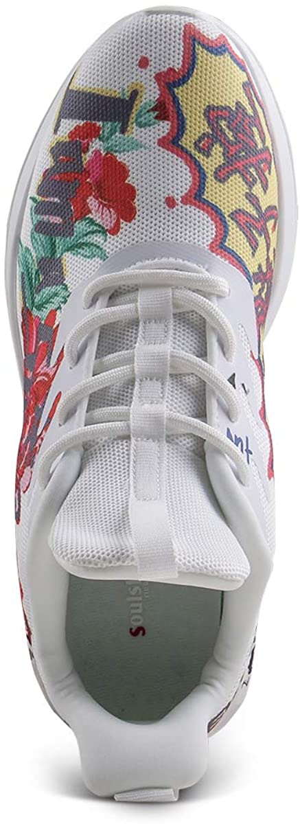 Soulsfeng Mens Running Shoes Mesh Breathable Lightweight Cushioning Training Athletic Sneakers