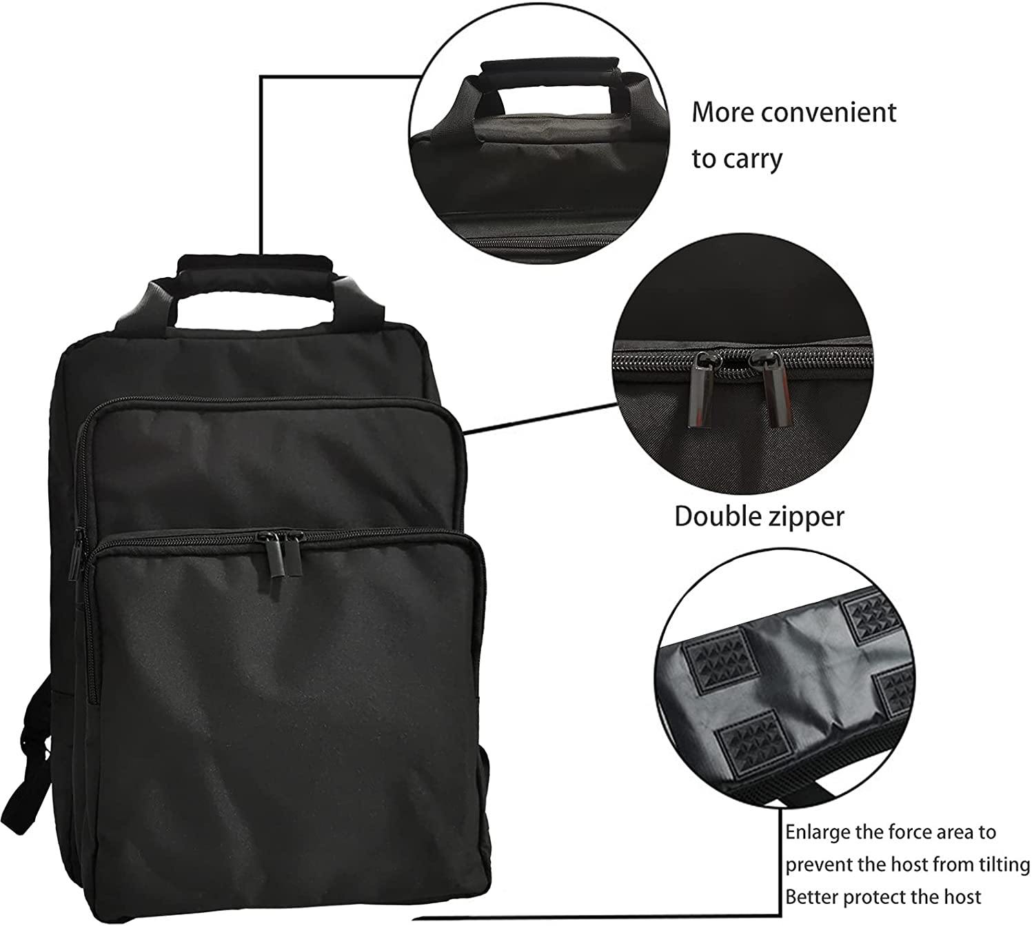 PS5 Carrying Case Portable Shockproof PS5 Travel Bag Compatible with Playstation 5 Console, 3 Layers Travel Backpack Large Capacity Storage Bag - JOY2ESpree