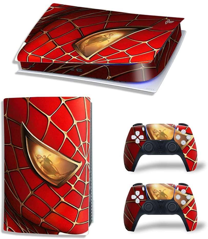 Mmoptop PS5 Skin for Playstation 5 Disc Version Console and Controller Vinyl Cover Skins Wrap - Black Pan-Ther - JOY2ESpree