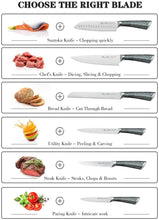 
                        
                          Muat gambar ke penampil Galeri, Harriet Knife Set, 14-Piece Kitchen Knife Set with Block Wooden, German Stainless Steel Professional Chef Knife Set with Sharpener, White - JOY2ESpree
                        
                      