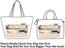 
                        
                          Load image into Gallery viewer, BTSKY New Printing Handbag Organizers Inside Purse Insert-High Capacity 13 Pockets Bag Tote Organizer with Handle Peacock Flower
                        
                      