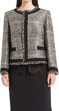 
                        
                          將圖片載入圖庫檢視器 MARINA RINALDI Women's Contessa Lace Trim Jacket, Silver/Black
                        
                      