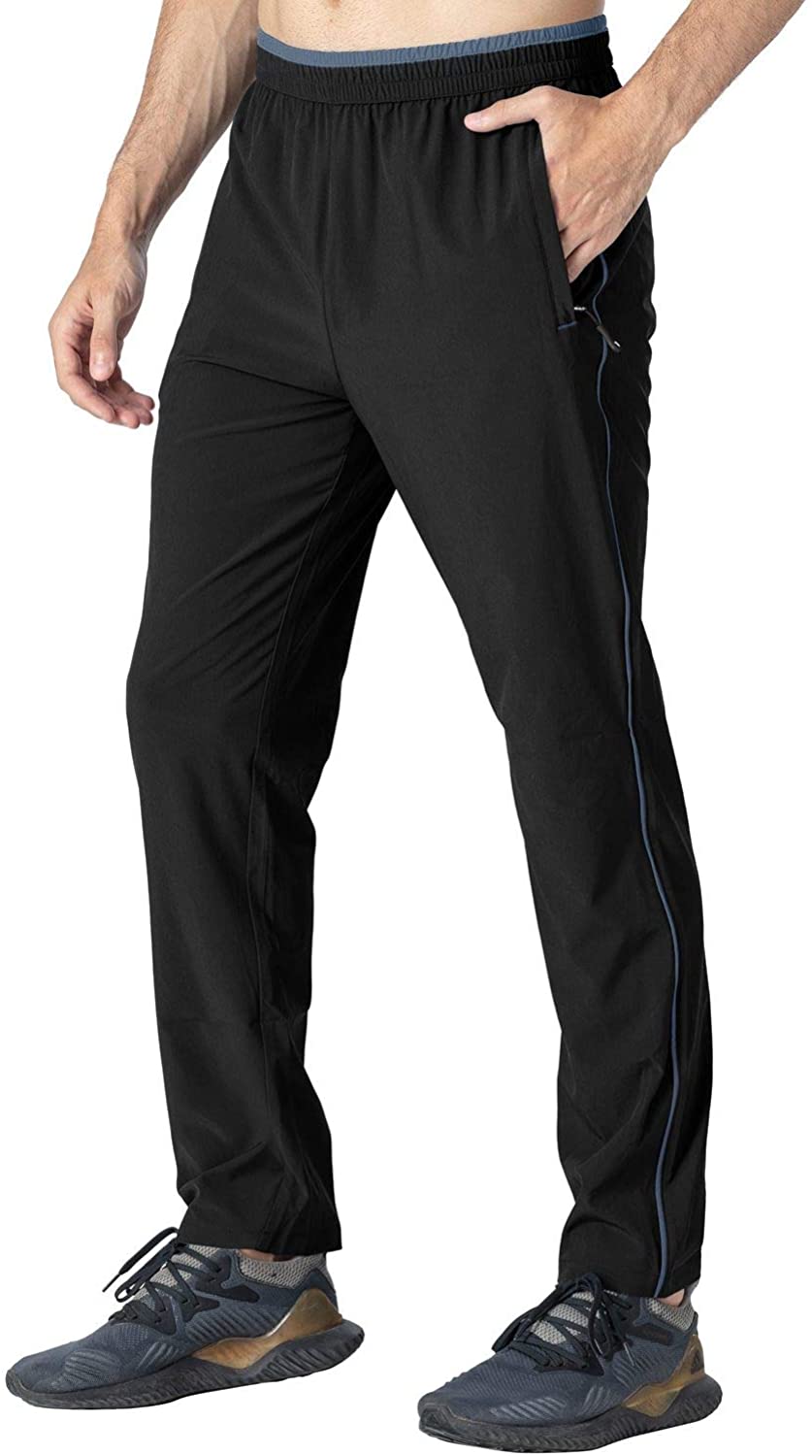 Rdruko Men's Jogger Casual Pants Lightweight Breathable Quick Dry Hiking Running Outdoor Sports Pants