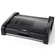 
                        
                          Cargar imagen en el visor de la galería, Luby Griddle with Removable Glass Lid &amp; Drip Tray,Non-Stick Cooking Surface &amp; Adjustable Temperature Knob,Indoor Outdoor Used, Dishwasher Safe, Black - JOY2ESpree
                        
                      