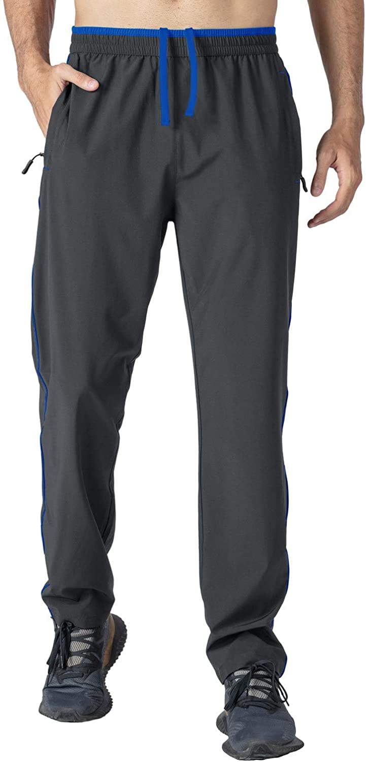 Rdruko Men's Jogger Casual Pants Lightweight Breathable Quick Dry Hiking Running Outdoor Sports Pants