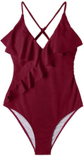 
                        
                          Muat gambar ke penampil Galeri, CUPSHE Women's One Piece Swimsuit Ruffle Wrap Textured Beach Swimwear Bathing Suits
                        
                      