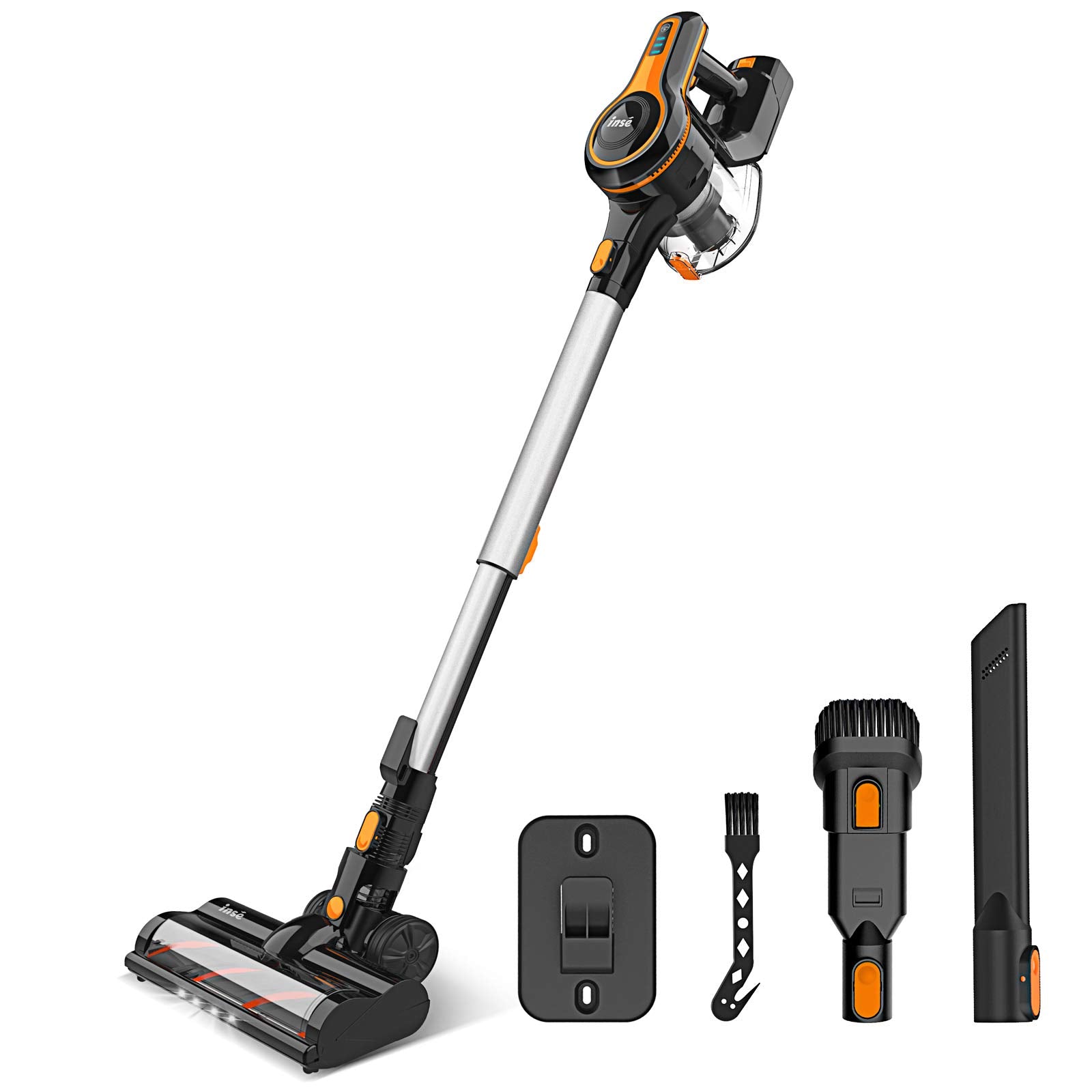 Cordless Vacuum Cleaner, 23Kpa Strong Suction Stick Vacuum with 45min Max Long Runtime Detachable Battery - JOY2ESpree