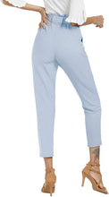
                        
                          Load image into Gallery viewer, Freeprance Women's Pants Casual Trouser Paper Bag Pants Elastic Waist Slim Pockets
                        
                      