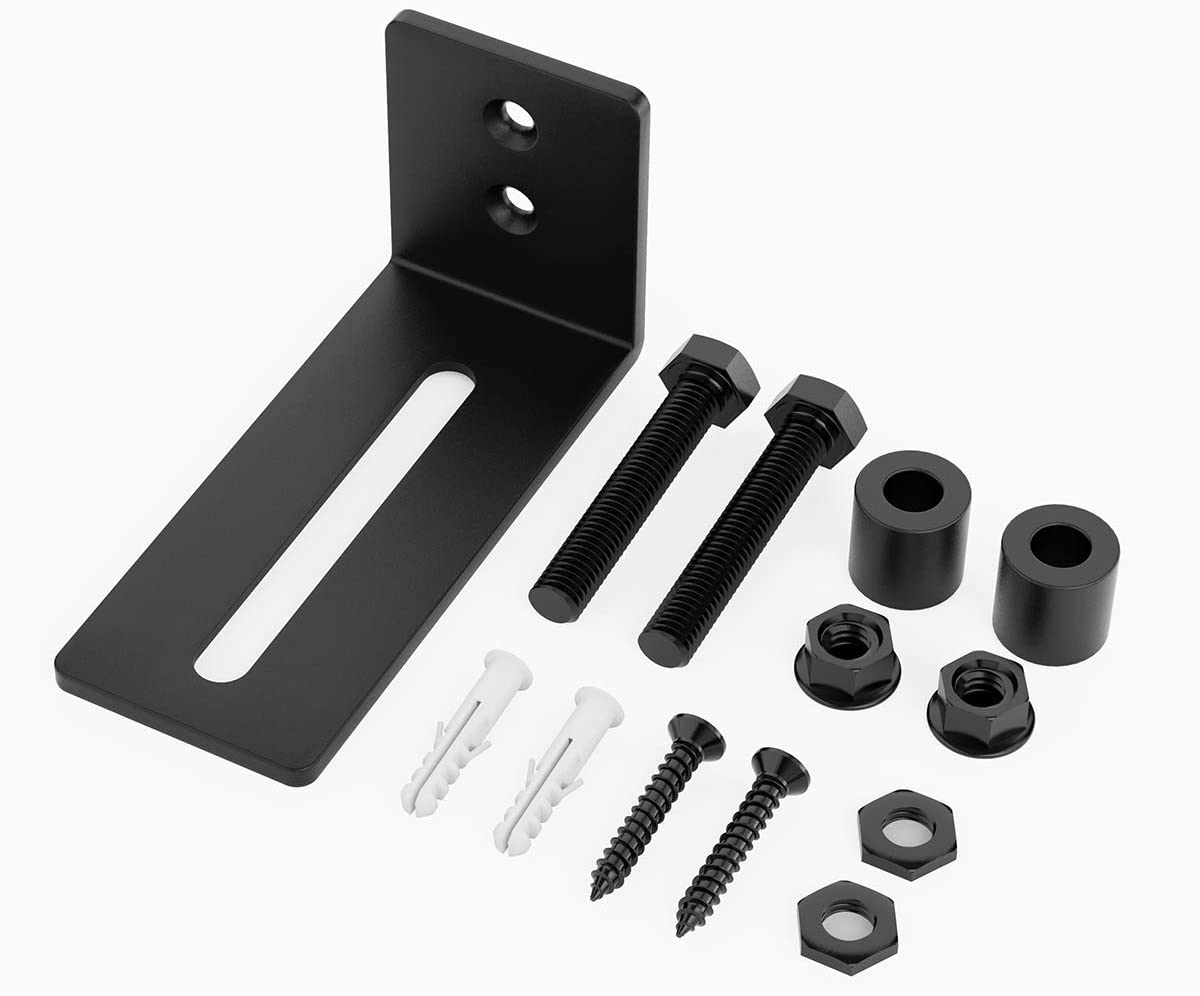 Homlux Heavy Duty Sliding Barn Door Floor Guide,Adjustable Roller,Wall Mount System,Flush Bottom Design,Floor and Door Panel Non-Damage(Floor Guide-3)