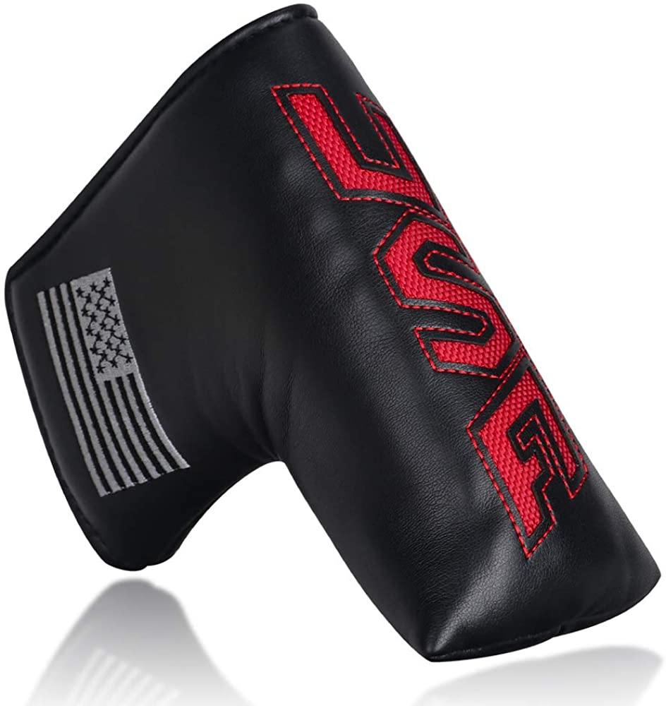 Big Teeth Golf Blade Putter Cover Head Covers Club Protector Magnetic Bar Closure USA Pattern for Scotty Cameron Taylormade Odyssey - JOY2ESpree