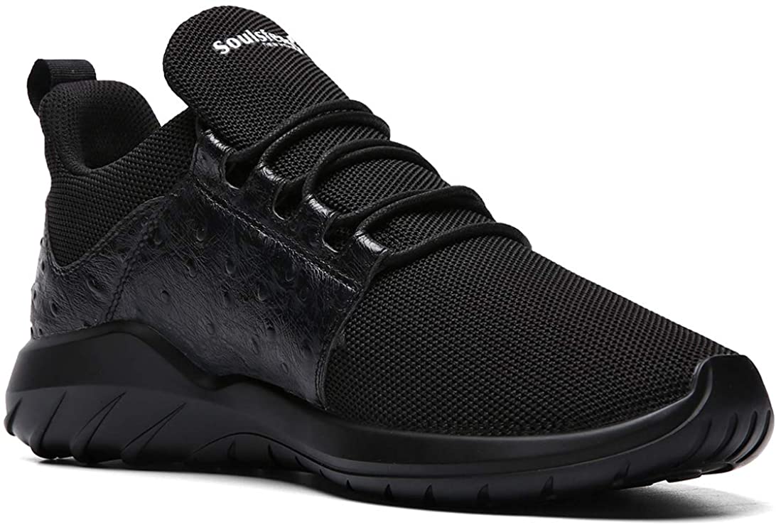 Soulsfeng Mens Running Shoes Mesh Breathable Lightweight Cushioning Training Athletic Sneakers
