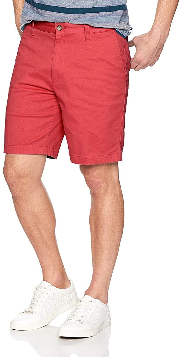 Nautica Men's Classic Fit Flat Front Stretch Solid Chino Deck Short - JOY2ESpree