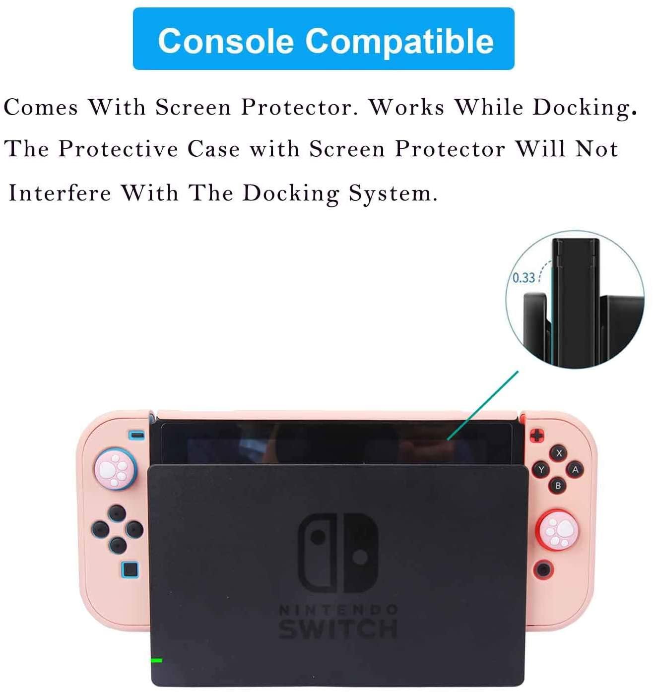 Dockable Case for Nintendo Switch - COMCOOL 3 in 1 Protective Cover Case for Nintendo Switch and Joy-Con Controller - JOY2ESpree