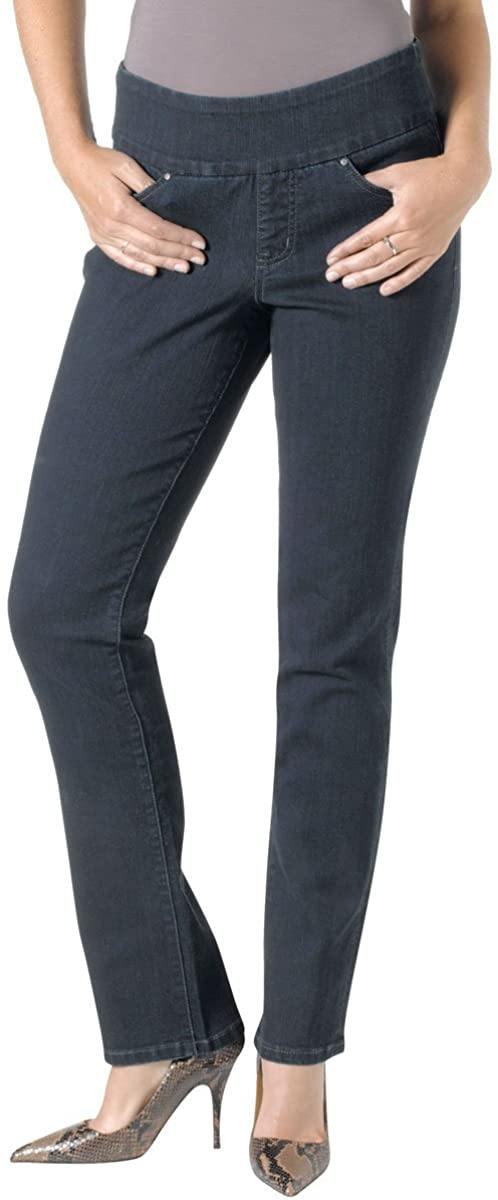 Jag Jeans Women's Petite Peri Pull On Straight Leg Jean