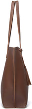 
                        
                          將圖片載入圖庫檢視器 Women's Soft Faux Leather Tote Shoulder Bag from Dreubea, Big Capacity Tassel Handbag
                        
                      