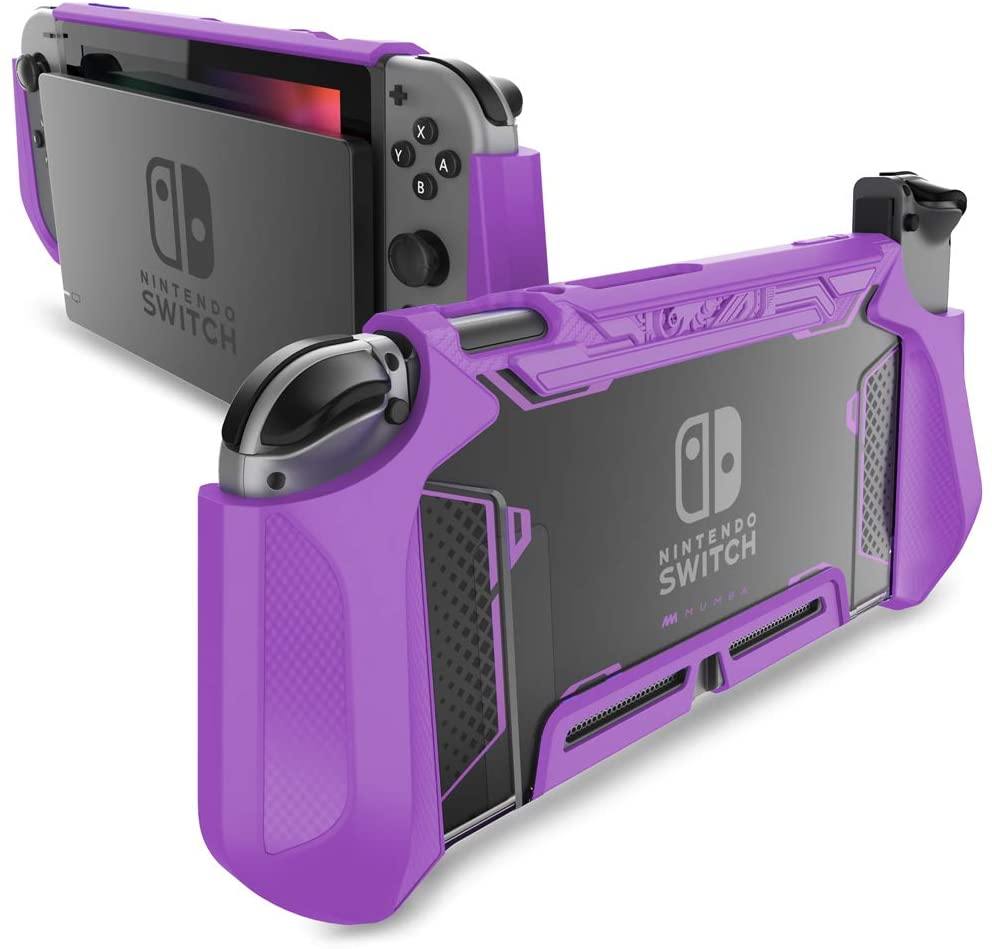 Mumba Dockable Case Compatible for Nintendo Switch, [Blade Series] TPU Grip Protective Cover Case with Ergonomic Design and Comfort Grip (Clear) - JOY2ESpree