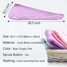 
                        
                          Load image into Gallery viewer, Vinker 3 Pack Hair Towel Wrap, Microfiber Quick Drying Hair Towels, Bath Dryer Caps, Bath Hair Drying Towel, Quick Dryer Hat for Women Girls
                        
                      
