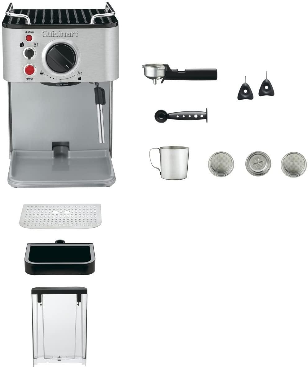 Cuisinart EM-200NP1 Programmable 15-Bar Espresso Maker, 12.8"(L) x 9.25"(W) x 10.63"(H) - JOY2ESpree