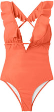 
                        
                          Cargar imagen en el visor de la galería, CUPSHE Women's One Piece Swimsuit Ruffle Deep V Neck Strappy Swimwear Bathing Suits
                        
                      