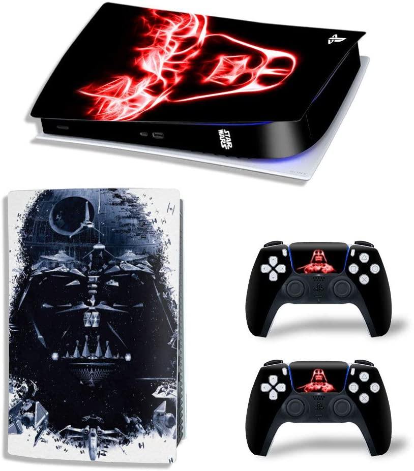 Mmoptop PS5 Skin for Playstation 5 Disc Version Console and Controller Vinyl Cover Skins Wrap - Black Pan-Ther - JOY2ESpree