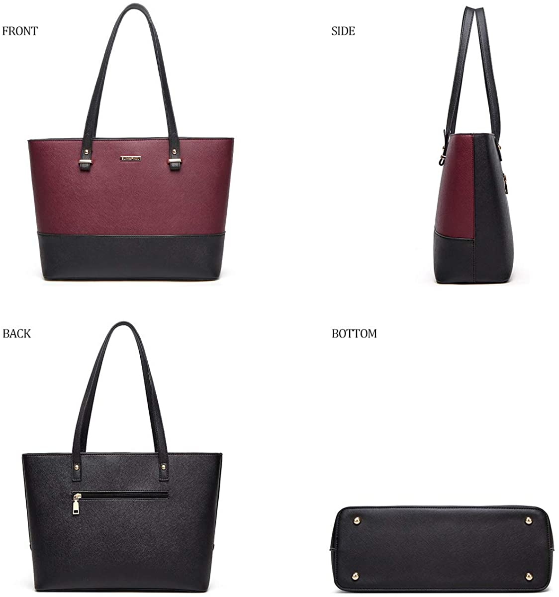 Women Fashion Handbags Wallet Tote Bag Shoulder Bag Top Handle Satchel Purse Set 4pcs