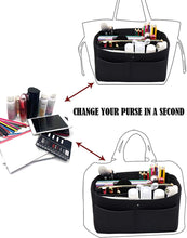 
                        
                          Cargar imagen en el visor de la galería, Felt Purse Bag Organizer Insert with zipper Bag Tote Shaper Fit Speedy Neverfull MM GM
                        
                      