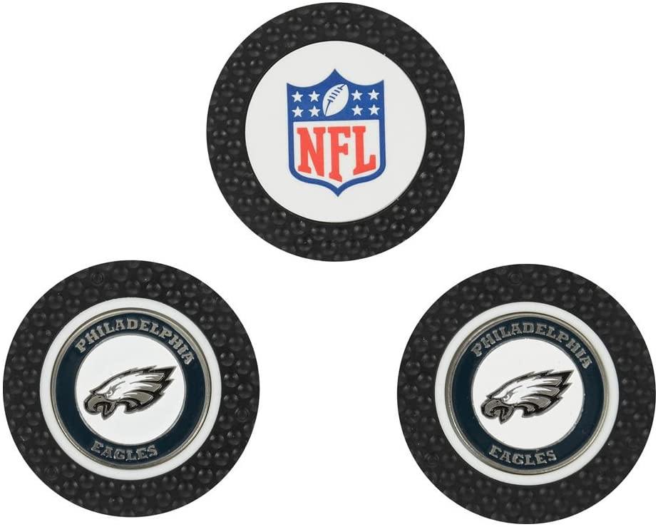 Team Golf NFL Golf Chip Ball Markers (3 Count), Poker Chip Size with Pop Out Smaller Double-Sided Enamel Markers - JOY2ESpree