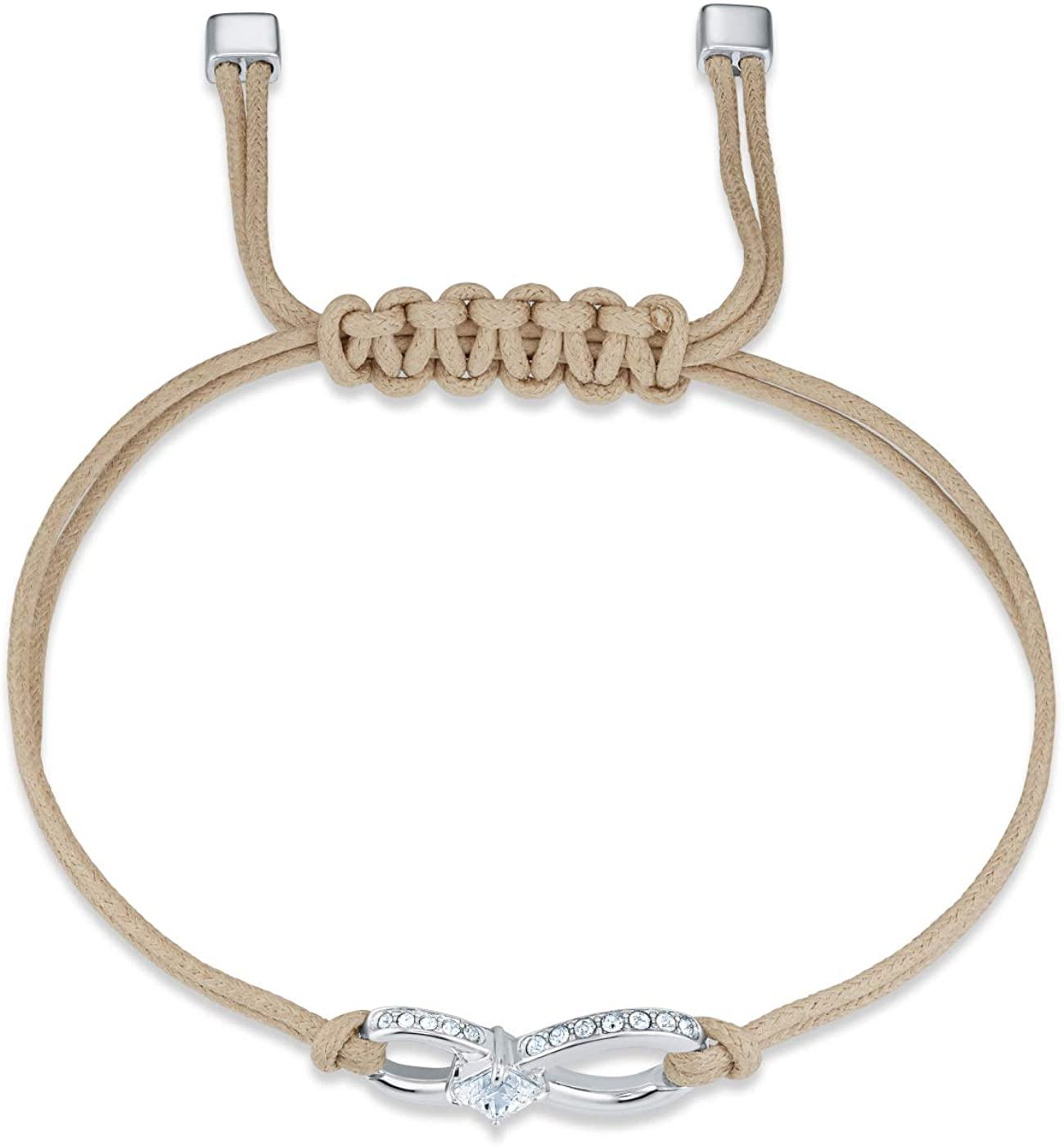 SWAROVSKI Women's Infinity Bracelet Collection, Rose Gold Tone & Rhodium Finish - JOY2ESpree