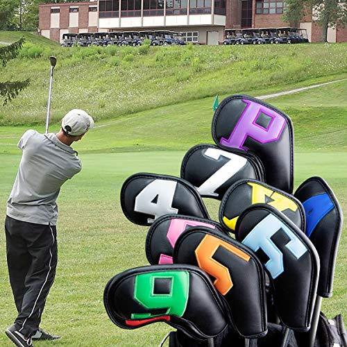 Golf Iron Covers 10pcs,Golf Iron Head Covers Leather Golf Iron Covers Set Colorful Golf Iron Headcovers - JOY2ESpree