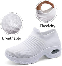 
                        
                          Load image into Gallery viewer, STQ Slip On Breathe Mesh Walking Shoes Women Fashion Sneakers Comfort Wedge Platform Loafers
                        
                      