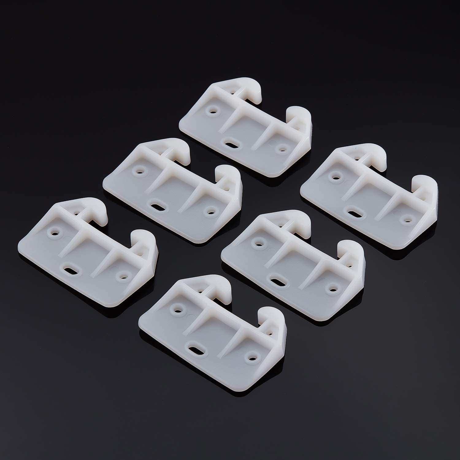 Maitys Plastic Drawer Guides Drawer Track Guides Replacement Furniture Parts for Dressers, Hutches and Drawer Systems, White (10)