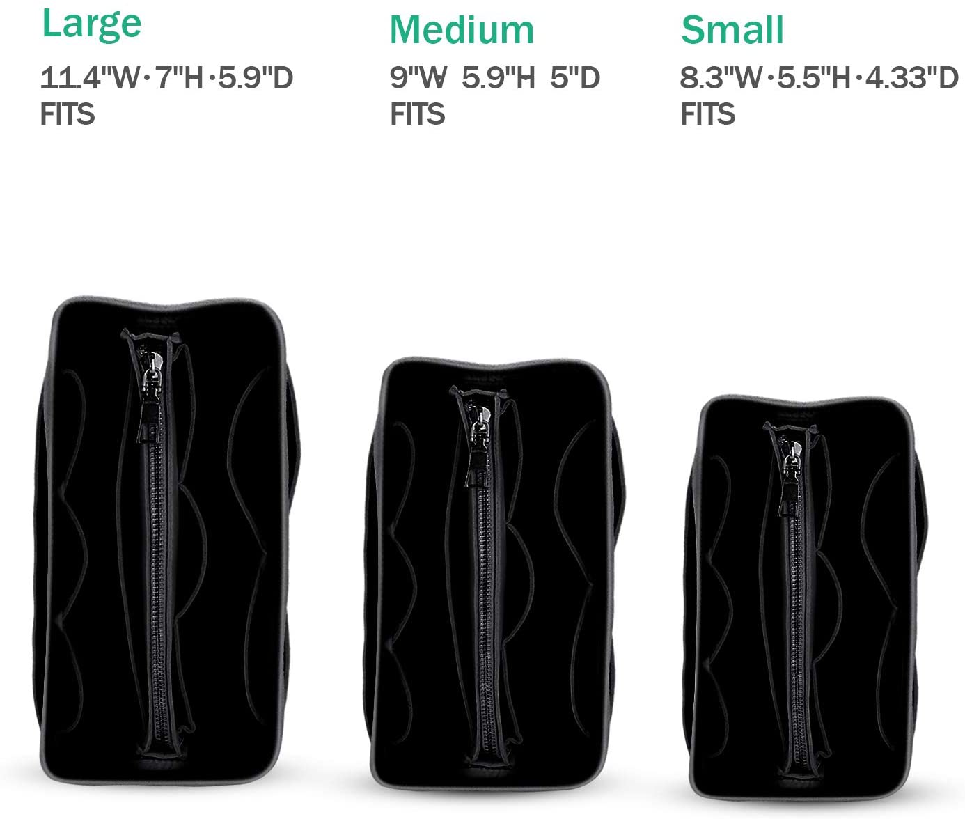 MA STRAP Purse Organizer with Detachable Zipper Pouch Multipurpose Felt Insert Bag Fit Speedy Neverfull Longchamp Tote