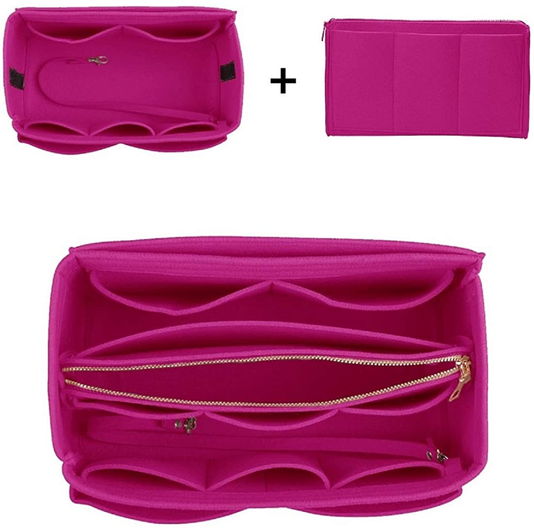 Purse Organizer Insert, Felt Bag organizer with zipper, Handbag & Tote Shaper, For Speedy Neverfull Tote, 5 Sizes